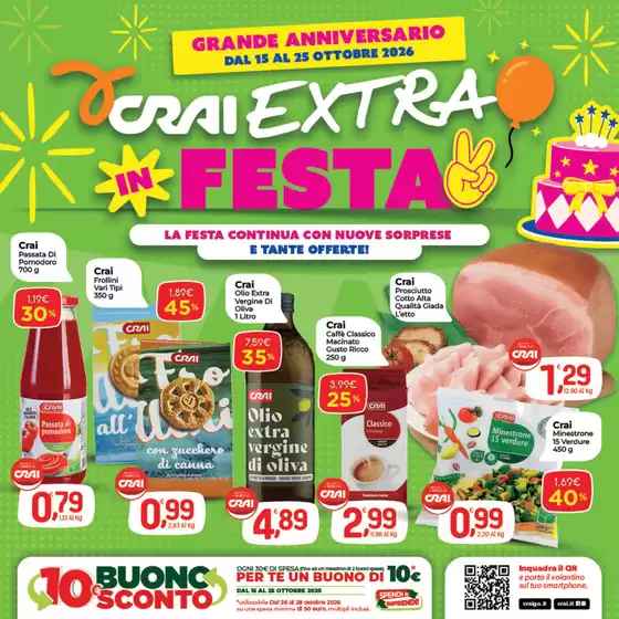 Volantino Crai a Bagnacavallo | Crai in Festa | 2026-10-15T00:00:00.000Z - 2026-10-25T00:00:00.000Z
