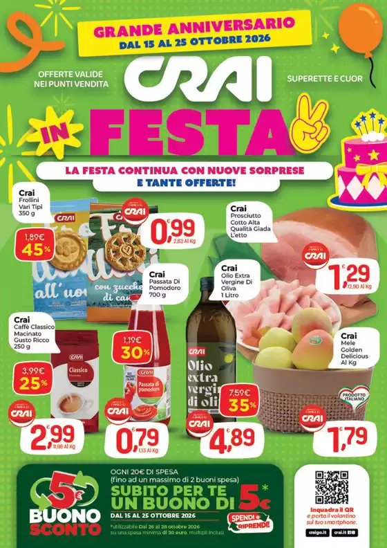 Volantino Crai a Susegana | Crai in Festa | 2026-10-15T00:00:00.000Z - 2026-10-25T00:00:00.000Z