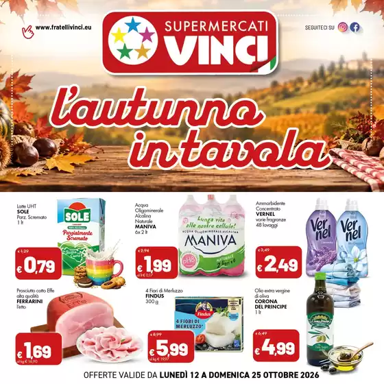 Volantino Supermercati Vinci | L'autunno in tavola | 2026-10-12T00:00:00.000Z - 2026-10-25T00:00:00.000Z