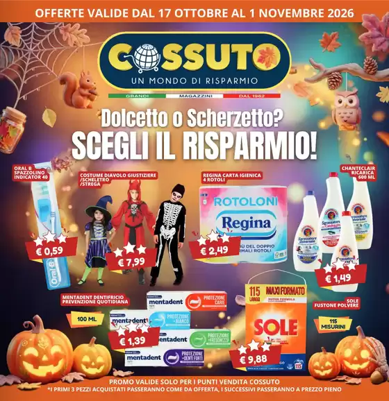 Volantino Cossuto a Barbata | Dolcetto o Scherzetto? Scegli il risparmio! | 2026-10-17T00:00:00.000Z - 2026-11-01T00:00:00.000Z