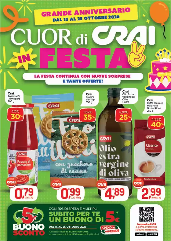 Volantino Crai a Bosconero | Crai in Festa | 2026-10-15T00:00:00.000Z - 2026-10-25T00:00:00.000Z