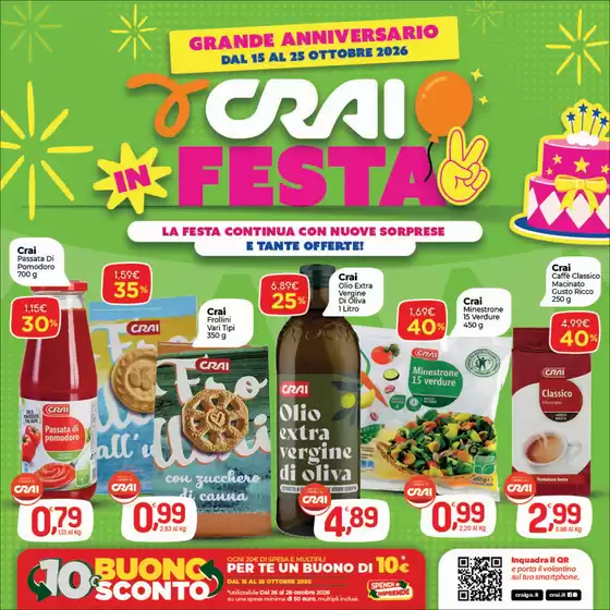 Volantino Crai a Torino | Crai in Festa | 2026-10-15T00:00:00.000Z - 2026-10-25T00:00:00.000Z