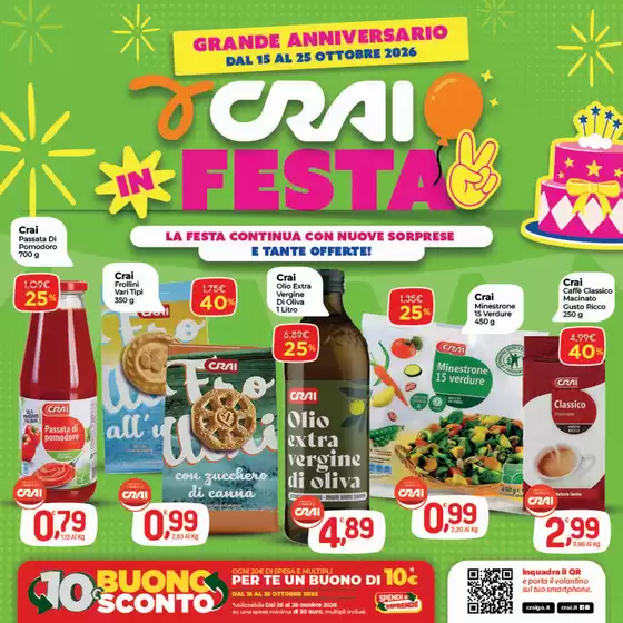 Volantino Crai a Fluminimaggiore | Crai in Festa | 2026-10-15T00:00:00.000Z - 2026-10-25T00:00:00.000Z