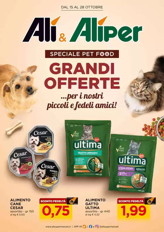 Volantino Alì e Alìper | Speciale pet food | 2026-10-15T00:00:00.000Z - 2026-10-28T00:00:00.000Z