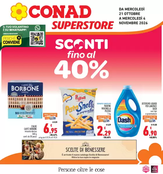 Volantino Conad Superstore | SCONTI FINO AL 40% SUPERSTORE LAZIO | 2026-10-21T00:00:00.000Z - 2026-11-04T00:00:00.000Z