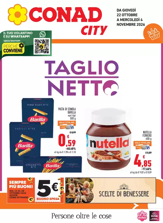 Volantino Conad City | TAGLIO NETTO CITY EMILIA | 2026-10-22T00:00:00.000Z - 2026-11-04T00:00:00.000Z
