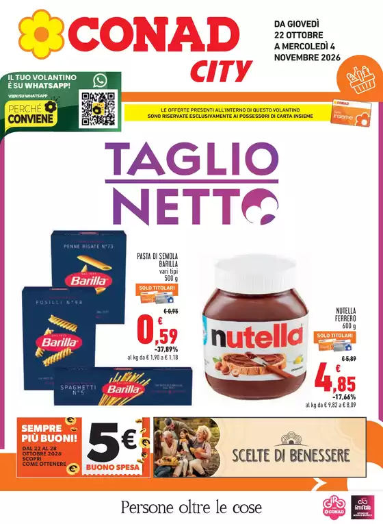 Volantino Conad City | TAGLIO NETTO CITY ELBA | 2026-10-22T00:00:00.000Z - 2026-11-04T00:00:00.000Z