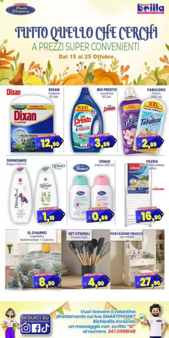Volantino Punto Shopping Megastore a Olivetta San Michele | Dal 15 al 25 ottobre | 2026-10-15T00:00:00.000Z - 2026-10-25T00:00:00.000Z