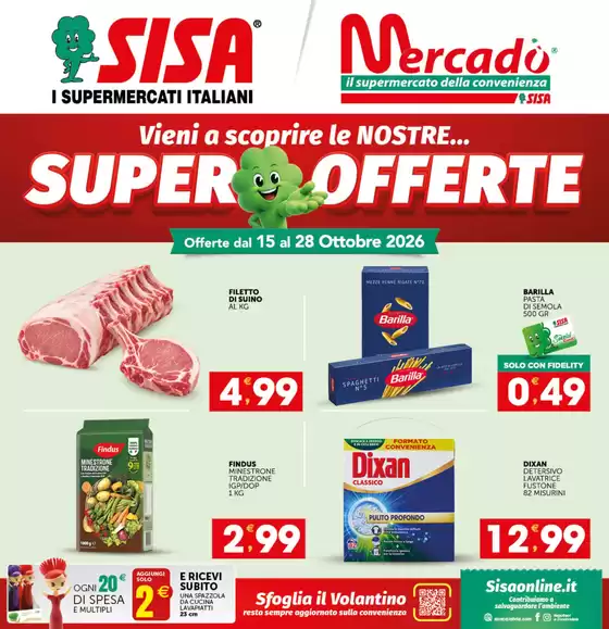 Volantino IperSisa | Super offerte | 2026-10-15T00:00:00.000Z - 2026-10-28T00:00:00.000Z