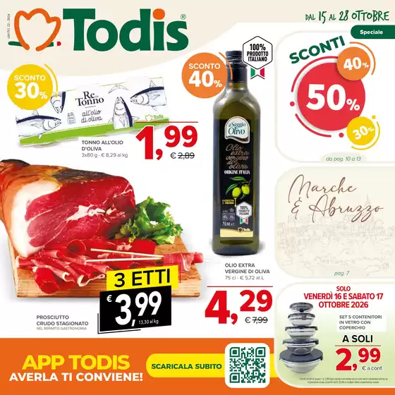 Volantino Todis a Morena | Sconti 30%40%50% | 2026-10-15T00:00:00.000Z - 2026-10-28T00:00:00.000Z