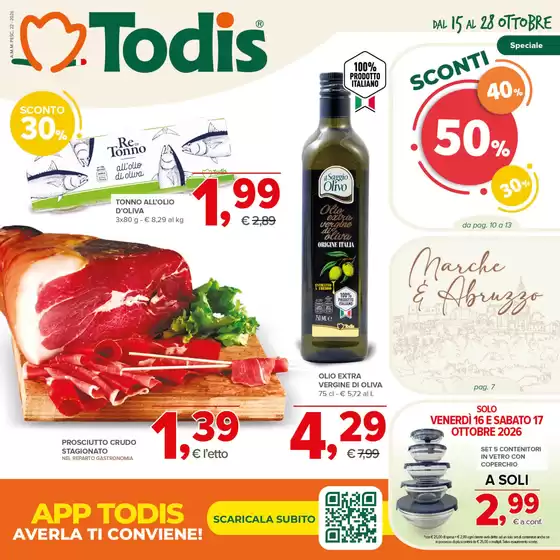Volantino Todis a Spoltore | Sconti 30%40%50% | 2026-10-15T00:00:00.000Z - 2026-10-28T00:00:00.000Z