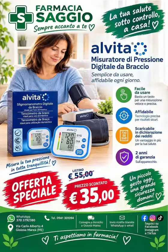 Volantino Farmacia Saggio a Decimoputzu | Le migliori offerte per tutti i cacciatori di affari | 2026-10-15T00:00:00.000Z - 2026-10-18T00:00:00.000Z