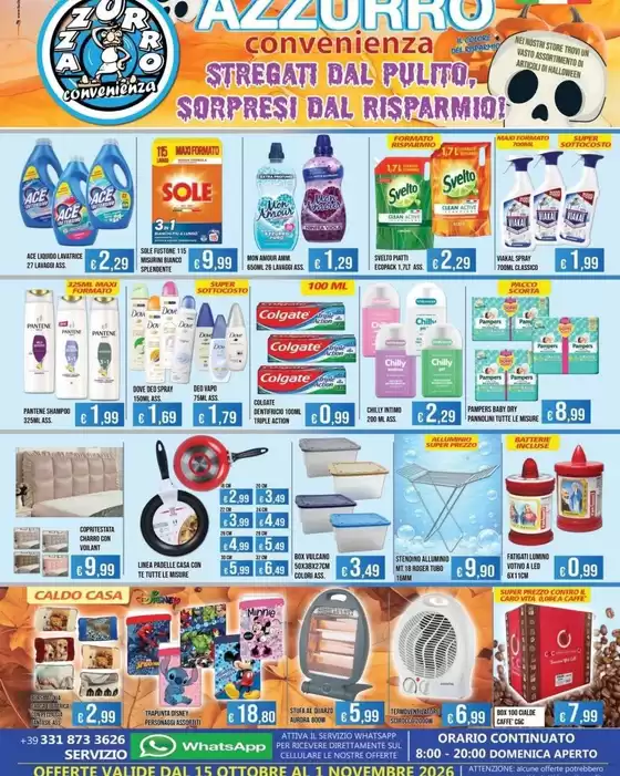 Volantino Azzurro Convenienza | Stregati dal pulito, sorpresi dal risparmio! | 2026-10-15T00:00:00.000Z - 2026-11-01T00:00:00.000Z