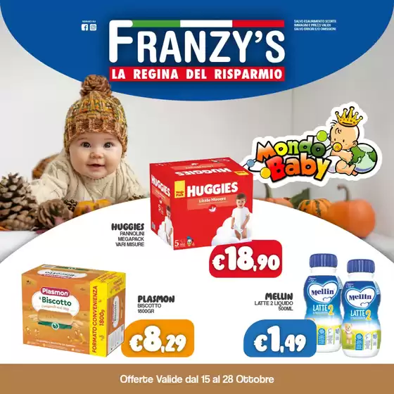 Volantino Franzy's | La regina del risparmio | 2026-10-15T00:00:00.000Z - 2026-10-28T00:00:00.000Z