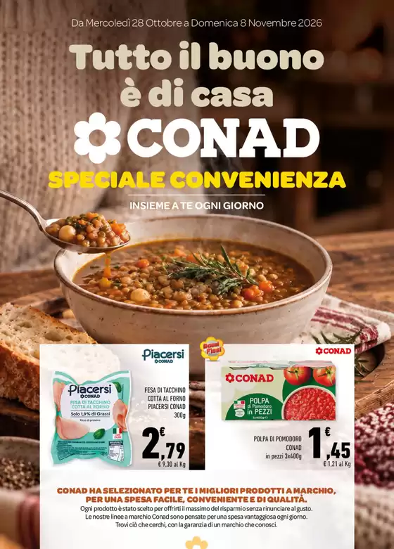 Volantino Spazio Conad a Biancavilla | Tutto il buono è di casa | 2026-10-28T00:00:00.000Z - 2026-11-08T00:00:00.000Z