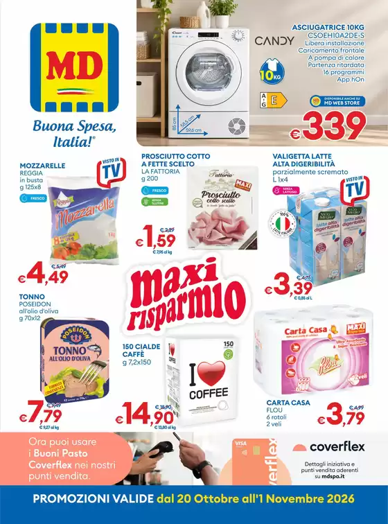 Volantino MD a Mentana | Maxi Risparmio | 2026-10-20T00:00:00.000Z - 2026-11-01T00:00:00.000Z