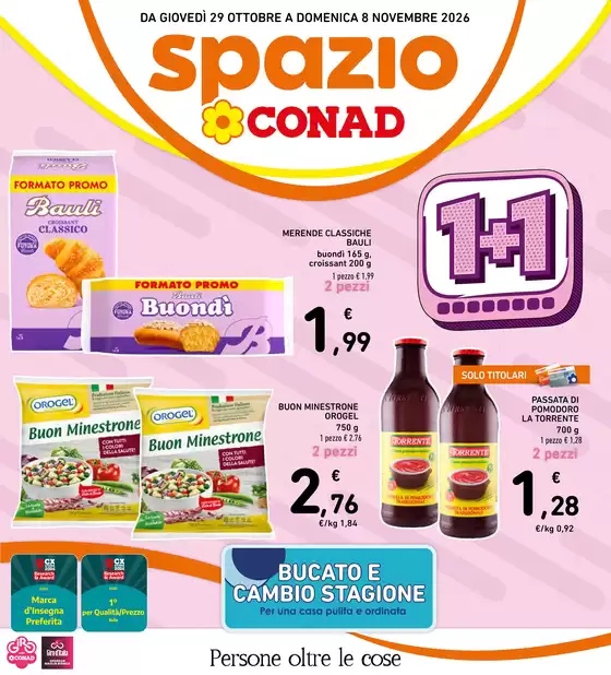Volantino Spazio Conad a Botrugno | 1+1 | 2026-10-29T00:00:00.000Z - 2026-11-08T00:00:00.000Z