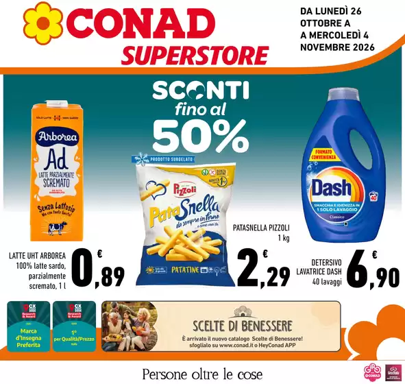 Volantino Conad Superstore a Lanciano | SCONTI FINO AL 50% | 2026-10-26T00:00:00.000Z - 2026-11-04T00:00:00.000Z