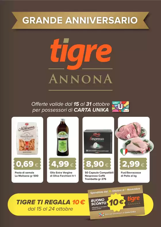 Volantino Tigre | Grande anniversario | 2026-10-15T00:00:00.000Z - 2026-10-31T00:00:00.000Z