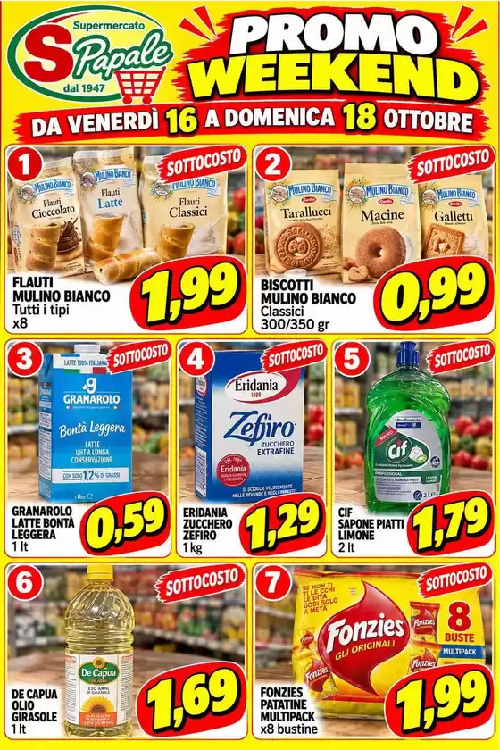 Volantino Supermercato Papale | Promo weekend | 2026-10-16T00:00:00.000Z - 2026-10-18T00:00:00.000Z