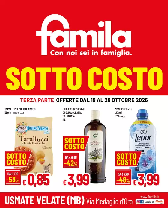 Volantino Famila | SOTTOCOSTO - GRANDE APERTURA | 2026-10-19T00:00:00.000Z - 2026-10-28T00:00:00.000Z