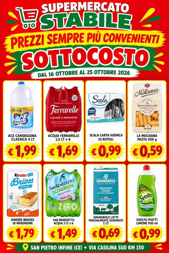 Volantino Supermercati Stabile | Sottocosto | 2026-10-16T00:00:00.000Z - 2026-10-25T00:00:00.000Z