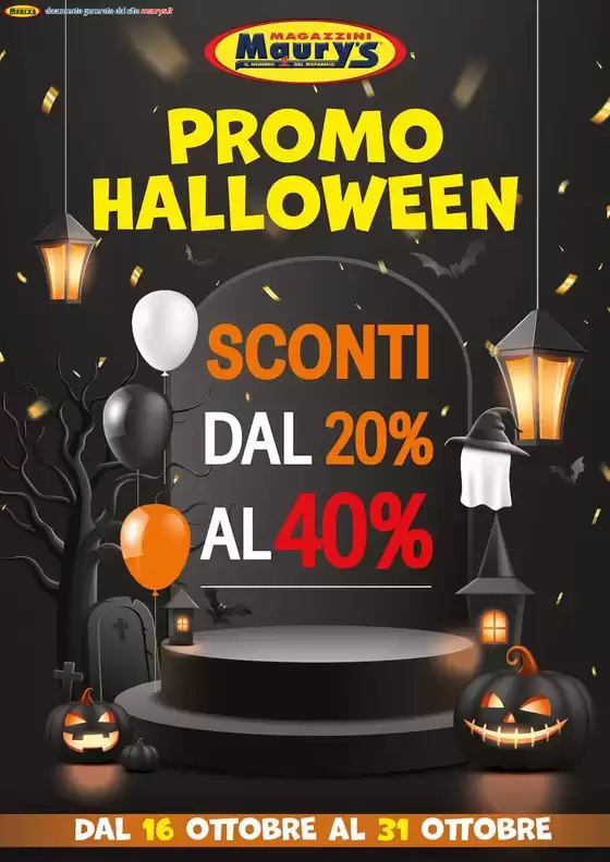 Volantino Maury's a Anzio | Promo halloween | 2026-10-16T00:00:00.000Z - 2026-10-31T00:00:00.000Z