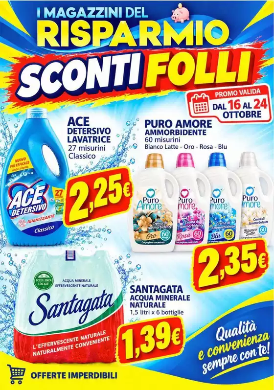Volantino Magazzini del Risparmio | Sconti folli | 2026-10-16T00:00:00.000Z - 2026-10-24T00:00:00.000Z