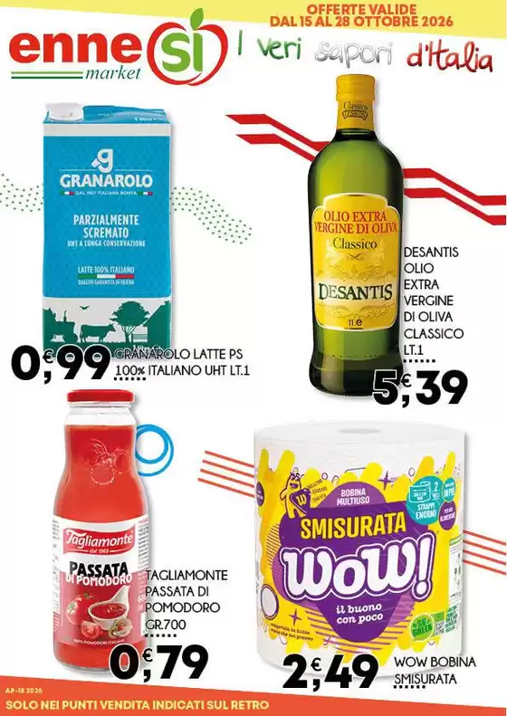 Volantino Ennesi Supermercati | Offerte valide dal 15 al 28 ottobre | 2026-10-15T00:00:00.000Z - 2026-10-28T00:00:00.000Z