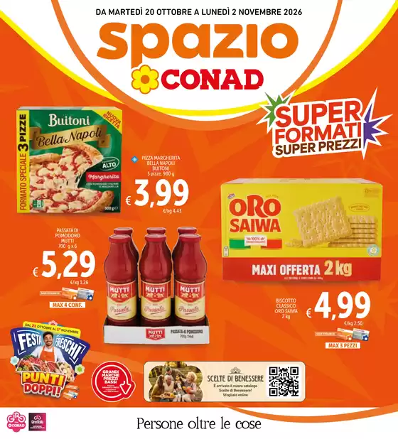 Volantino Spazio Conad a Viterbo | Super Formati Super Prezzi | 2026-10-20T00:00:00.000Z - 2026-11-02T00:00:00.000Z