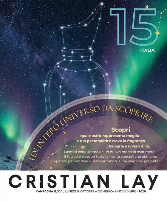 Volantino Cristian Lay a Bari | Un intero universo da scoprire | 2026-10-19T00:00:00.000Z - 2026-11-08T00:00:00.000Z