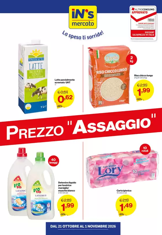 Volantino IN'S a Amandola | Prezzo "Assaggio" | 2026-10-21T00:00:00.000Z - 2026-11-01T00:00:00.000Z