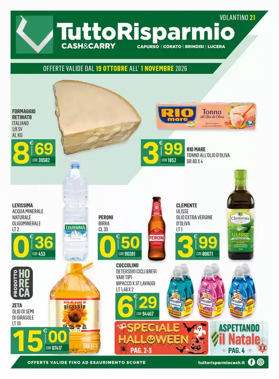 Volantino Tutto Risparmio Cash&Carry a Angri | Offerte valide dal 19 ottobre all' 1 novembre 2026 | 2026-10-19T00:00:00.000Z - 2026-11-01T00:00:00.000Z