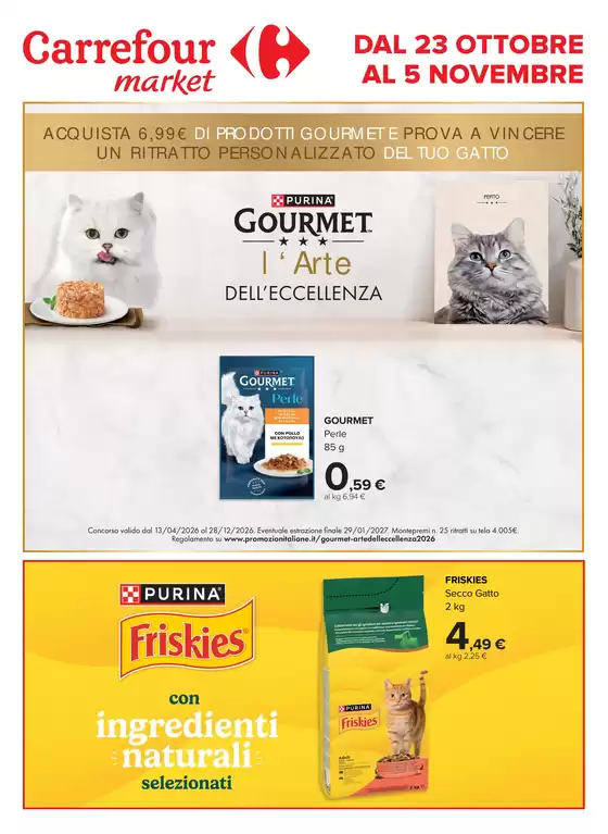Volantino Carrefour Market a Olbia | Speciale Purina | 2026-10-23T00:00:00.000Z - 2026-11-05T00:00:00.000Z