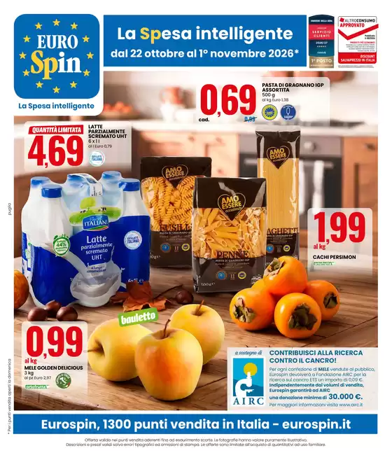 Volantino Eurospin a  | TANTE OFFERTE E SPECIALE ALPENSPITZ | 2026-10-22T00:00:00.000Z - 2026-11-01T00:00:00.000Z