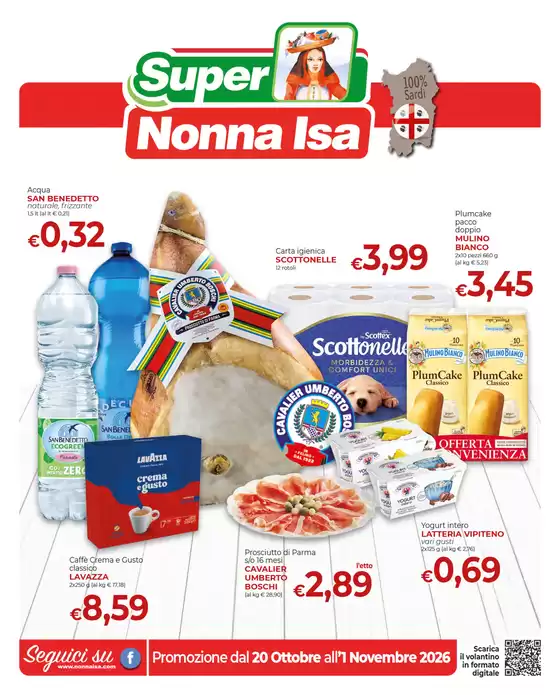 Volantino Nonna Isa a Monteleone Sabino | Promozione dal 20 ottobre all'1 novembre 2026 | 2026-10-20T00:00:00.000Z - 2026-11-01T00:00:00.000Z