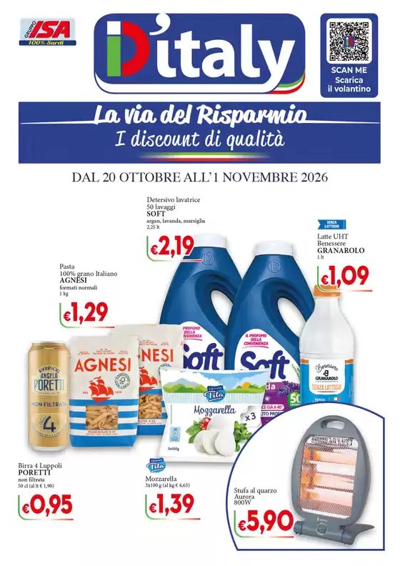Volantino D'Italy a Trecastelli | La via del risparmio | 2026-10-20T00:00:00.000Z - 2026-11-01T00:00:00.000Z