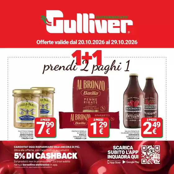Volantino Gulliver a Trecastelli | 1+1 | 2026-10-20T00:00:00.000Z - 2026-10-29T00:00:00.000Z