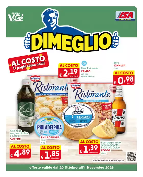 Volantino Dimeglio a Carpegna | AL COSTO Li paghi come noi!! | 2026-10-20T00:00:00.000Z - 2026-11-01T00:00:00.000Z