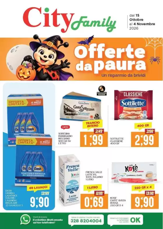 Volantino City Family a Laterza | Offerte da paura | 2026-10-15T00:00:00.000Z - 2026-11-04T00:00:00.000Z