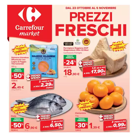Volantino Carrefour Market a Rezzato | Prezzi Freschi | 2026-10-23T00:00:00.000Z - 2026-11-05T00:00:00.000Z