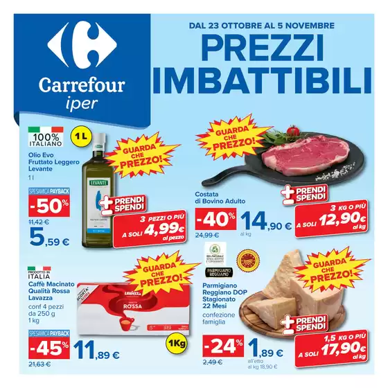 Volantino Carrefour Ipermercati a Laterza | Prezzi imbattibili | 2026-10-23T00:00:00.000Z - 2026-11-05T00:00:00.000Z