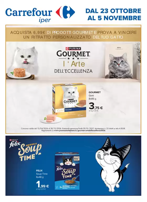 Volantino Carrefour Ipermercati a Laterza | Speciale Purina | 2026-10-23T00:00:00.000Z - 2026-11-05T00:00:00.000Z