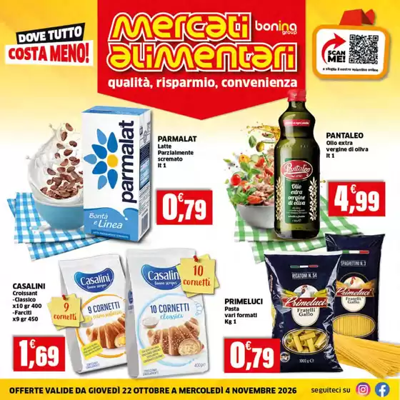 Volantino Mercati Alimentari | Dove tutto costa meno!  | 2026-10-22T00:00:00.000Z - 2026-11-04T00:00:00.000Z