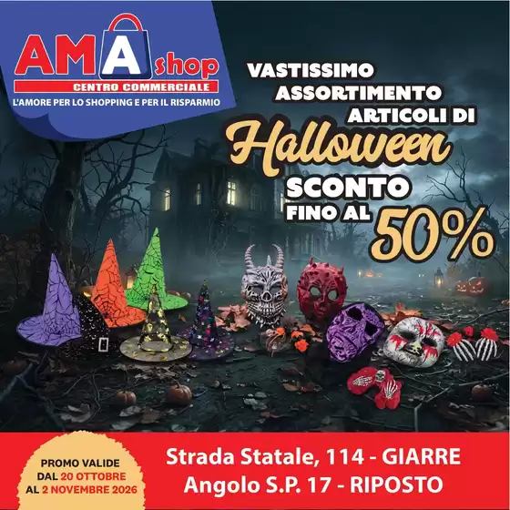 Volantino Amashop a Capaci | Sconto fino al 50% | 2026-10-20T00:00:00.000Z - 2026-11-02T00:00:00.000Z