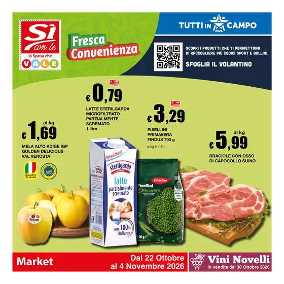 Volantino Si con te market a Apiro | Fresca Convenienza | 2026-10-22T00:00:00.000Z - 2026-11-04T00:00:00.000Z