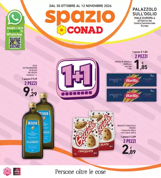 Volantino Spazio Conad | 1+1 PALAZZOLO | 2026-10-30T00:00:00.000Z - 2026-11-12T00:00:00.000Z