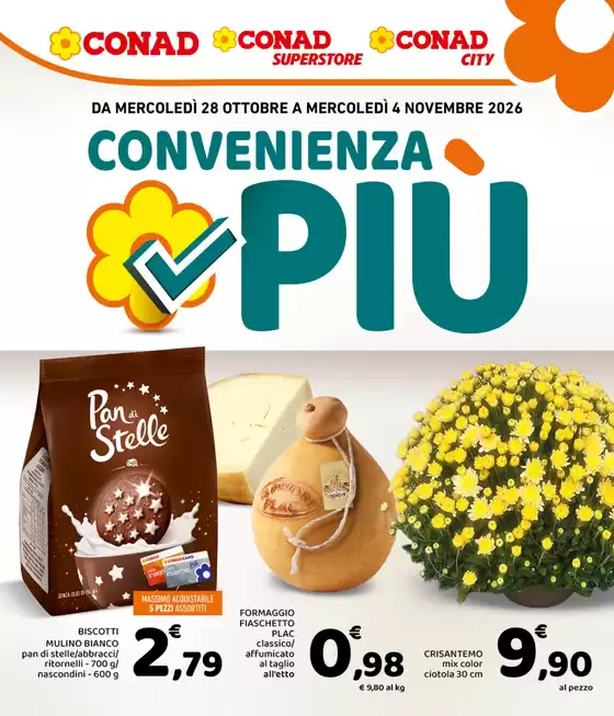Volantino Conad a Casagiove | Convenienza Più | 2026-10-28T00:00:00.000Z - 2026-11-04T00:00:00.000Z