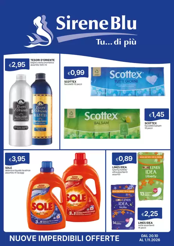 Volantino Sirene Blu a Comiso | NUOVE IMPERDIBILI OFFERTE | 2026-10-20T00:00:00.000Z - 2026-11-01T00:00:00.000Z