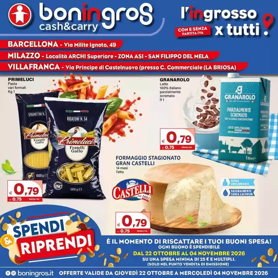 Volantino Boningros Cash and Carry a Teverola | Offerte per cacciatori di affari | 2026-10-22T00:00:00.000Z - 2026-11-04T00:00:00.000Z